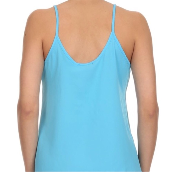 Blue spaghetti strap camisole. - Picture 4 of 4